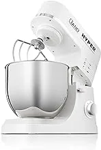 JANO 7L 1200W Electric Stand Mixer Hyper 6 Speeds Control with Pulse, S/S Bowl, 3 Types Of Tools Beater, Balloon Whisk, Dough Hook, Removable S/S bowl, White JN1209 2 Years warranty