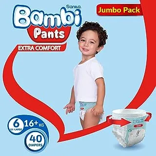 Sanita Bambi Pants, Size 6, Xxl, Jumbo Pack, 40 Diapers
