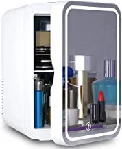COOLBABY Mini Fridge for Skin Care 8L Cosmetic Refrigerator Skincare Fridge Makeup Fridge, Glass Panel And Led Lighting