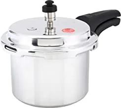 Krypton 3L Induction Base Pressure Cooker - Lightweight & Durable Cooker With Lid, Cool Touch Handle And Safety Valves | Evenly Heating Base | Perfect For Rice, Meat, Veggies & More
