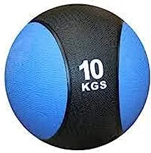 Marshal Fitness Medicine Ball Rubber Med Bounce exercise Ball Strength Training Home Gym Fitness Exercise Weight Lifting Fat Loss -Multi Color- Size 10 Kg Mf-0103