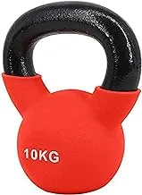 Marshal Fitness Neoprene Kettlebell with Firm Grip Handle for Stability, Endurance, and Strength Training – Solid Cast Iron Exercise Kettlebell for Indoor and Outdoor Workout – 10 kg MF-0051