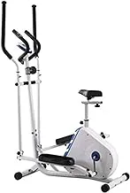 Marshal Fitness Elliptical Trainer and Exercise Bike with Seat with Heart rate Pulse Sensor Dual Trainer Cardio upper and Lower full Body Workout Exercise Bike -BXZ-866EA