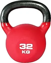 Marshal Fitness Neoprene Kettlebell with Firm Grip Handle for Stability, Endurance, and Strength Training – Solid Cast Iron Exercise Kettlebell for Indoor and Outdoor Workout – 32 kg MF-0051