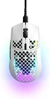 Steelseries Aerox 3 Snow (2022) - Super Light Gaming Mouse - 8,500 Cpi Truemove Core Optical Sensor - Ultra-Lightweight 59G Water Resistant Design