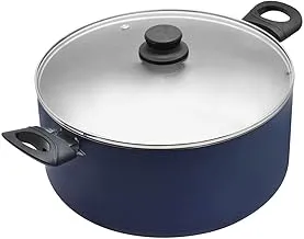 RAJ NONSTICK INDUCTION COOKING POT WITH GLASS LID 26 CM