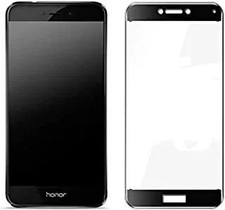 Huawei Honor 8 Lite Full Covering Tempered Glass Screen Protector - Black.