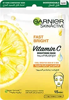 Garnier Skin Active Fast Bright Instant Brightening Tissue Mask With Vitamin C And Milky Essence, 28G