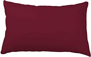 Sleep Night Soft Plain Queen Size Pillow 50 X 75 cm Solid Color for Side, Stomach and Back Sleepers, Super Soft Down Alternative Microfiber Filled Pillows, Garnet Red