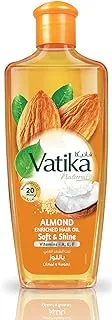 Vatika Naturals Almond Enriched Hair Oil - 200 ml| Coconut & Sesame | Softens & Shines | For Dry & Frizzy Hair