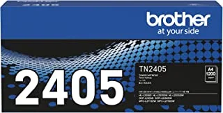 Brother Genuine TN-2405 Monochrome Toner Cartridge, Black, Page Yield up to 1,200 Pages