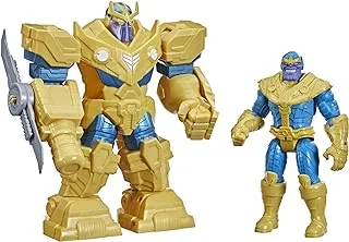 Hasbro Marvel Avengers Mech Strike 9-inch Action Figure Toy Infinity Mech Suit Thanos and Blade Weapon Accessory, for Kids Ages 4 and Up, F0264