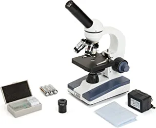 Celestron Celestron Labs Monocular Head Compound Microscope 40-1000x Magnification Adjustable Mechanical Stage Includes 2 Eyepieces and 10 Prepared Slides
