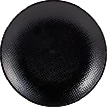 Melamine Round Plate 15 * 1.8Cm Black