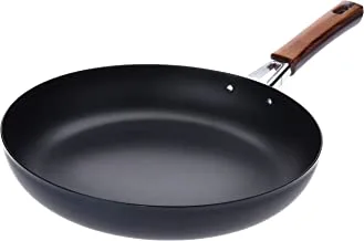 ROTWAL IRON BLACK COATED FRY PAN FOR INDUCTION STOVE AND GAS FROM JAPAN (28 CM)