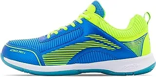 LI-NING Attack Pro Ii Badminton Shoes (Blue/Lime) Uk 9