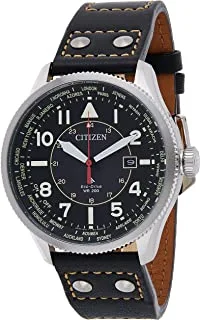 Citizen Mens Solar Powered Watch Analog Display And Leather Strap