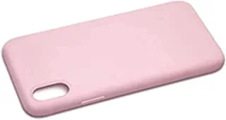 جراب iPhone X Max / XS Max جراب ممتص للصدمات من الجل السيليكوني مع بطانة من الألياف الدقيقة (وردي)