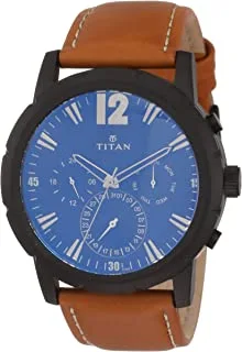 ساعة تيتان بقرص قزحي الألوان مينا سوداء للرجال Nm90050Nl02 / Nn90050Nl02