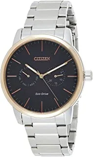 Citizen Mens Solar Powered Watch, Analog Display And Stainless Steel Strap Ao9044-51E