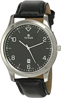 ساعة تيتان للرجال كوارتز بشاشة عرض أنالوج وسوار جلدي 1770SL02