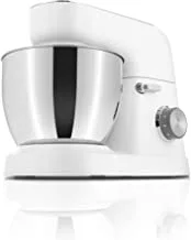 ALSAIF 4.5L 1000W Electric Stand Mixer 6 Speeds Control with Pulse, S/S Bowl, 3 Types Of Tools Beater, Balloon Whisk, Dough Hook, Removable S/S bowl, White E02232 2 Years warranty