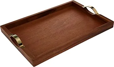 BILLI Serving Tray with Gold Plated Handle Large
