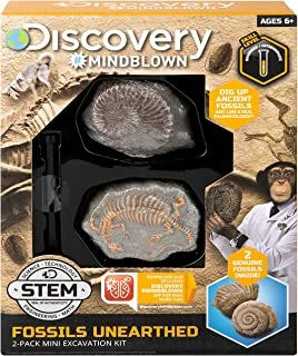 Discovery Mindblown STEM Fossils Unearthed 2-Pack Mini Excavation Kit One Size
