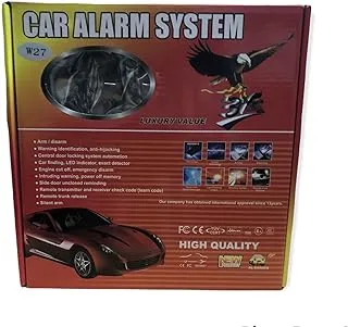 3XR Car Alarm System With panic Button universal, RED