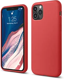iPhone 11 Pro Case Silicon Gel Bumper Case with Microfiber Lining (Red)