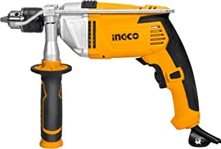 Ingco 1100W 13 Mm Professional Electric Hammer Drill For Wood, Metal And Concrete Drilling, Yellow, Id11008