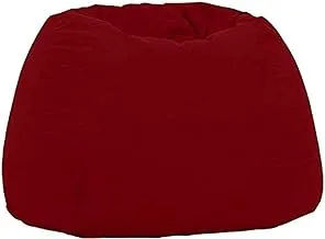 Bean Bag Chair Velvet for Adults and Children - Easy Mattress Chair Easy Forming - Dark Red, Medium