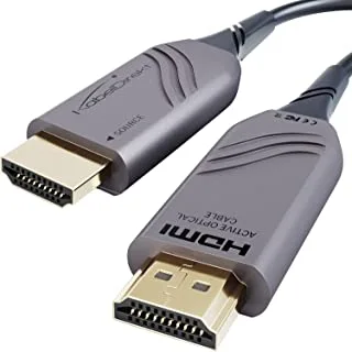 KabelDirekt 5M - 8K HDMI 2.1 Cable, High Speed Premium Fiber Certified (48G, 8K at 60Hz, Officially Licensed Non-Loss Sending Flex Fiber Optic Grey/Black)