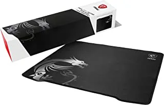 MSI Agility GD30 Mousepad, Silk Gaming Fabric Surface, Natural Rubber Base, black, 45 x 40 x 0.3 centimetres