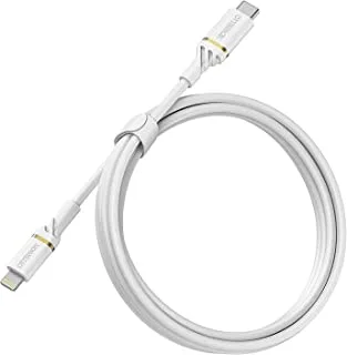 OtterBox Fast Charge USB C to Lightning PD Cable, 1 Meter Length, White