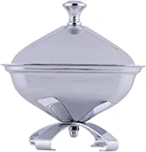 Al Saif Iron Squire Shape Date Bowl Size: Large, Color: Chrome