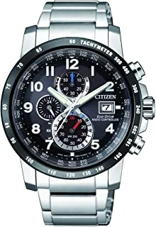Citizen Mens Solar Powered Watch, Analog Display And Stainless Steel Strap At8124-83E