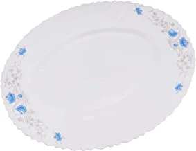 Opal Ware Romantic Oval Plate, 14 Inch