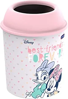 Cosmoplast Disney Mickey & Friends Girls Round Dust Bin 5 Liters, Dia. 20 X H 26.5 Cm