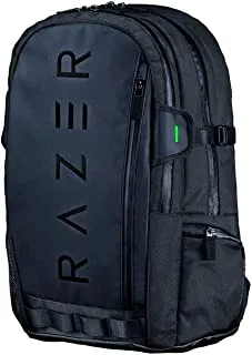 حقيبة ظهر Razer Rogue V3 (15.6 بوصة) إصدار أسود - حقيبة سفر مدمجة (مقصورة لأجهزة الكمبيوتر المحمولة حتى 15.6 بوصة ، مقاومة للتآكل ، غلاف خارجي مصنوع من البوليستر) أسود