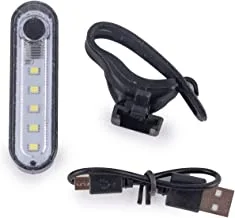 MOUNTAIN GEAR USB قابلة لإعادة الشحن مصباح LED للدراجة ، ضوء أبيض ساطع للدراجة ، مصباح كشاف أمان للدراجة ، أسود ، S