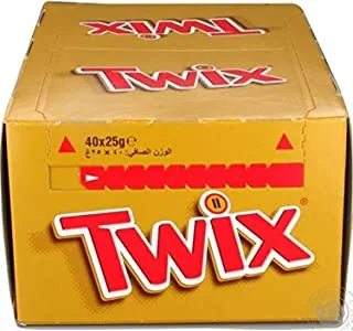 Twix Single Chocolate Bar, 40 x 25 g