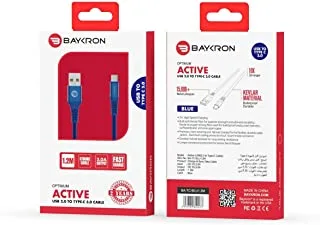 Baykron Cable Usb A To Type C 1.2 M 3A Blue