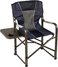 Large camping chair with side table -Navy blue