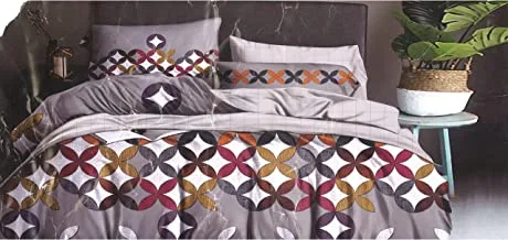 Floral 6Pcs Comforter Set By Million, King Size, Cotton, Medium Filling, P-86