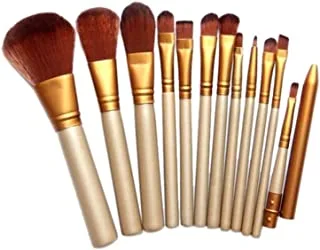 COOLBABY Makeup Brush Set With Box Gold/Brown