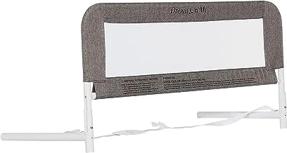 Dream On Me, 3D Linen Fabric and Mesh Security Bed Rail, Grey