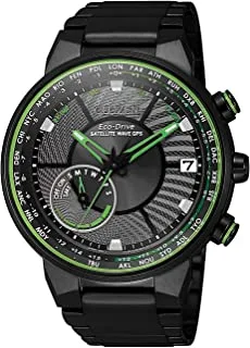 Citizen Men's Analogue Eco-Drive Watch Satellite Wave With Leather Strap