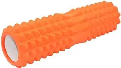 مارشال فتنس يوجا العمود الإسفنج لتدليك العضلات الأسطوانة من المنزل مدلك للقدمين يوجا بريك التوازن عصا استرخاء العضلات العميقة متعدد الألوان (برتقالي) - MF-0113-45cm