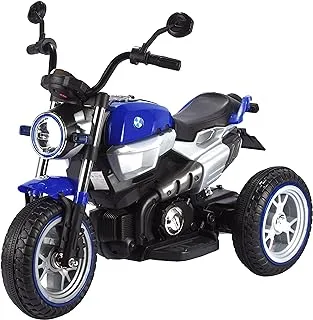 دراجة نارية ركوب كهربائية معقدة للاطفال ، ازرق وابيض ، 687700311119